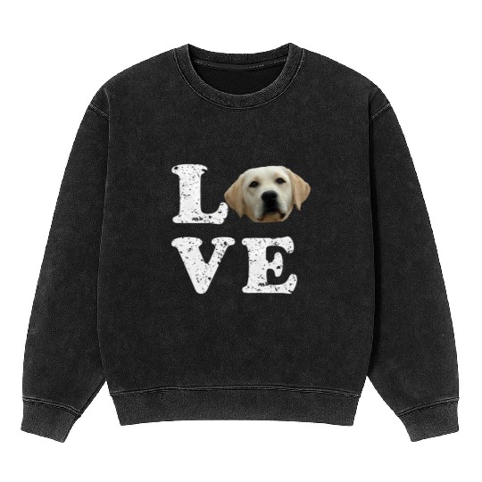 I Love My Yellow Lab Labrador Retriever Dog Mineral Wash Sweatshirts