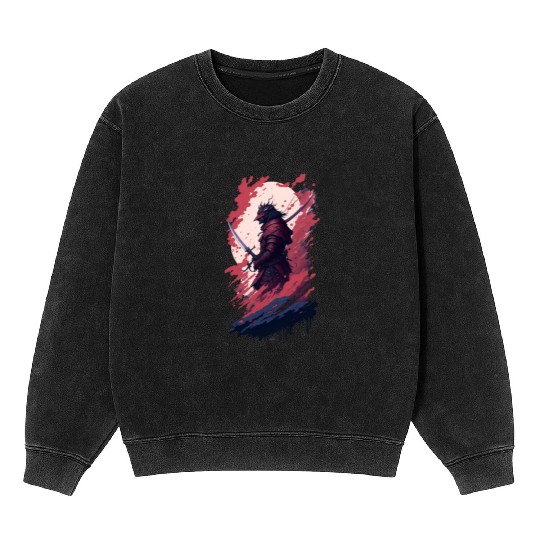 Shadow Samurai: Colorful Chaos Unleashed Mineral Wash Sweatshirts