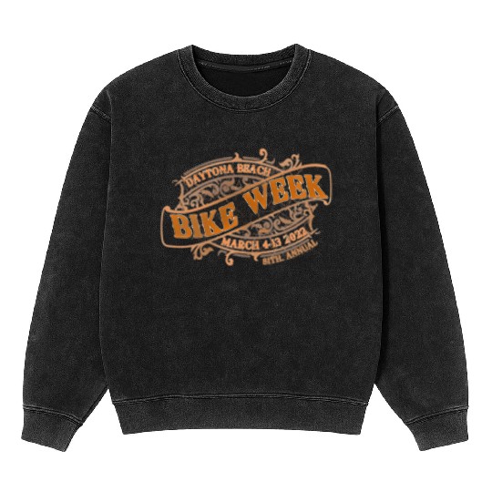 Daytona Beach Bike Week 2022 Front And Back Mineral Wash Sweatshirts