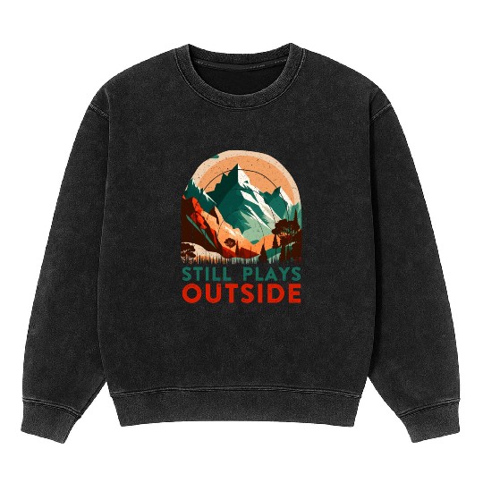 Nature boy Still plays Outside Mountaineer Mineral Wash Sweatshirts