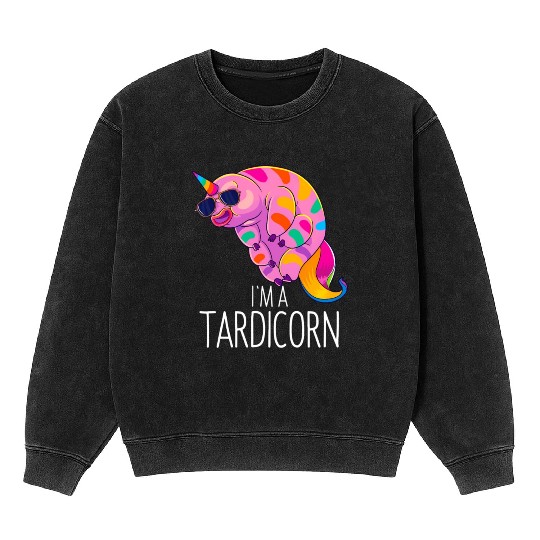 Water Bear Unicorn Tardigrade Science Microbiology Mineral Wash Sweatshirts
