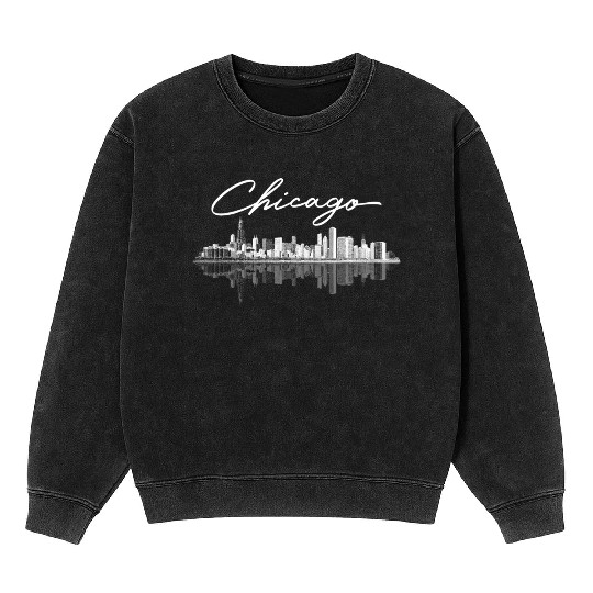 Chicago yline For Mineral Wash Sweatshirts