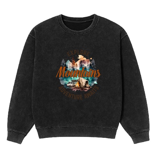 Camping Gear, Adventure Time Mineral Wash Sweatshirts, Hiking Mineral Wash Sweatshirts