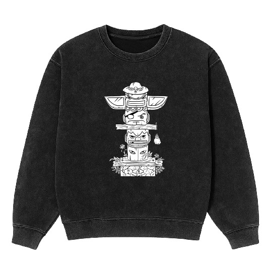 Totem Street Fighter Shadaloo Mineral Wash Sweatshirts