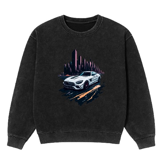Sports car Mineral Wash Sweatshirts