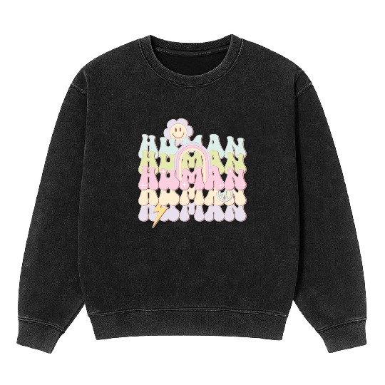 Human Rainbow, LGBT Pride Month Mineral Wash Sweatshirts