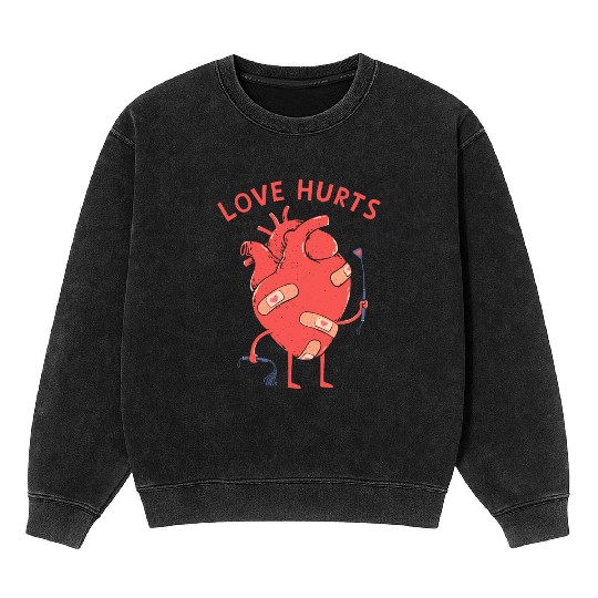 Love Hurts Mineral Wash Sweatshirts