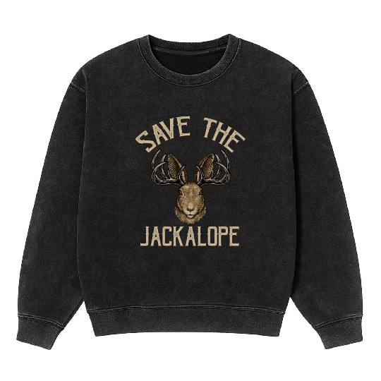 Save The Jackalope For Jackalope Fans Mineral Wash Sweatshirts