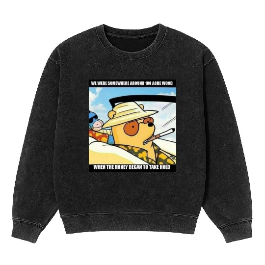 Can't stop here, its pooh country Mineral Wash Sweatshirts