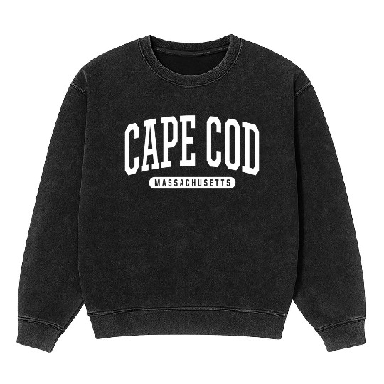Cape Cod College Style Mass Usa Mineral Wash Sweatshirts