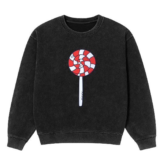 Lollipop Rainbow Sucker Candy Mineral Wash Sweatshirts