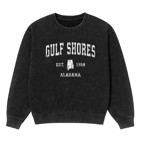Shores Albm Al Athletic Sports Mineral Wash Sweatshirts
