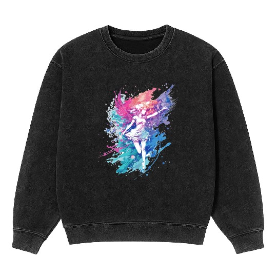 Watercolor Fantasy Fairy Grunge Pastel Goth Butter Mineral Wash Sweatshirts