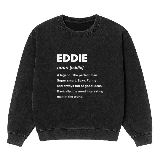 Eddie Name Mineral Wash Sweatshirts