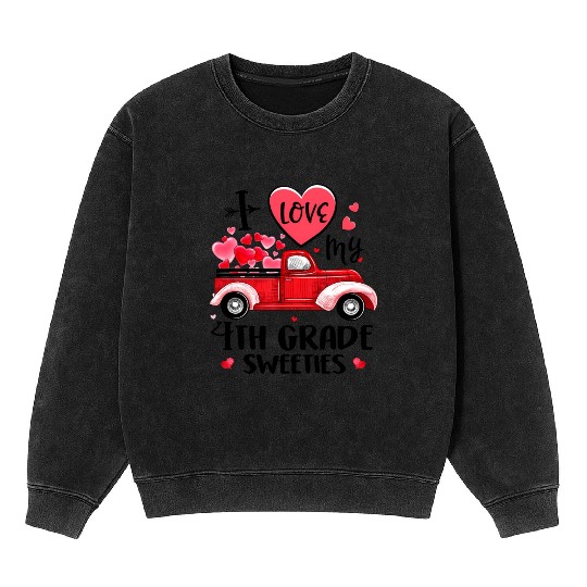 Ph Truck Day 4Th Grade Teacher Mineral Wash Sweatshirts