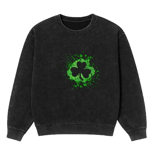 2-Sided Erin Go Bragh Shamrock Celtic Knot And Mineral Wash Sweatshirts