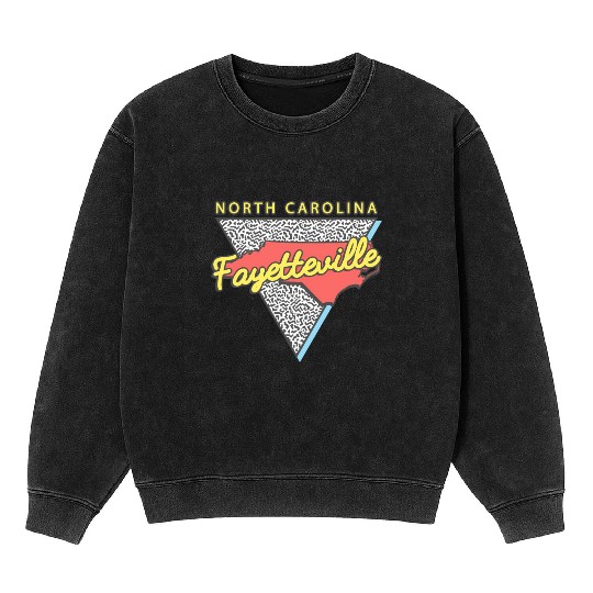Fayetteville North Carolina Triangle Nc City Mineral Wash Sweatshirts