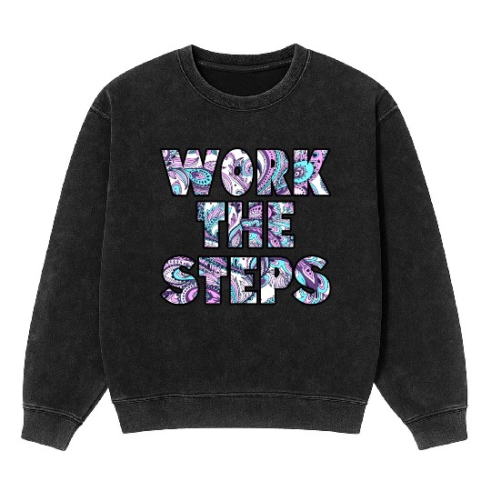 Work the Steps paisley Mineral Wash Sweatshirts