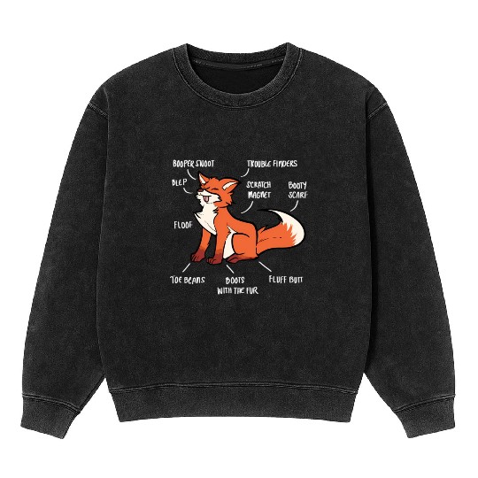 Anatomy Of A Fox Fox Mineral Wash Sweatshirts