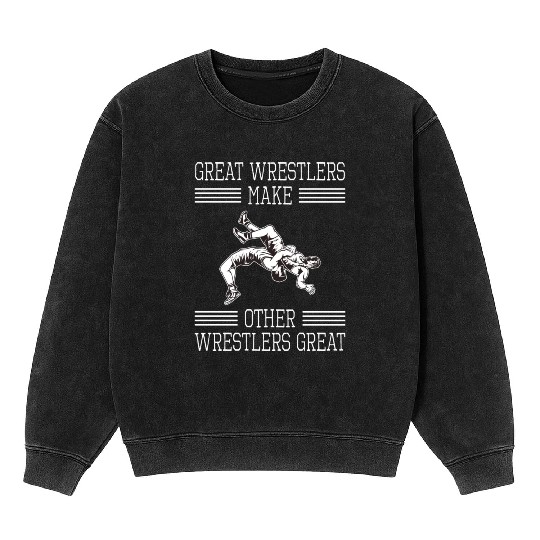 Great Wrestlers Martial Art Wrestling Training Mineral Wash Sweatshirts