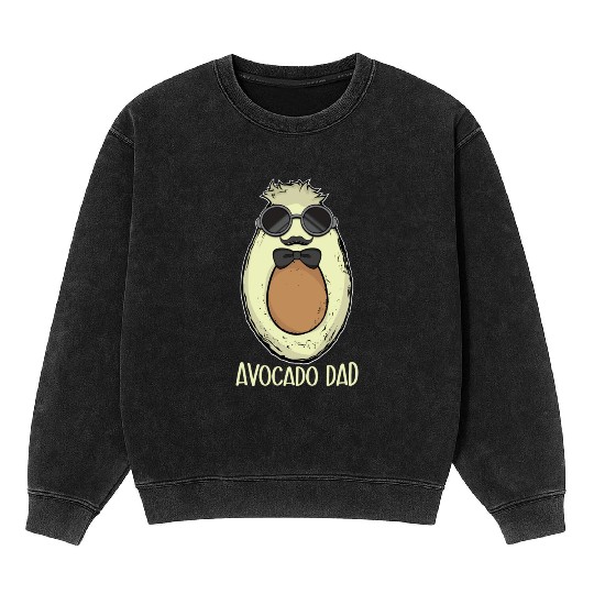Avocado Dad Avocado Gift Men Avocado Mineral Wash Sweatshirts