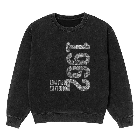60Th Ladies Mens 60 Years 1962 Mineral Wash Sweatshirts