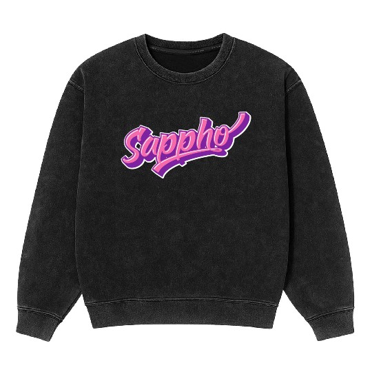 Sappho Greek Poet Symbol Of Lesbian Love Mineral Wash Sweatshirts