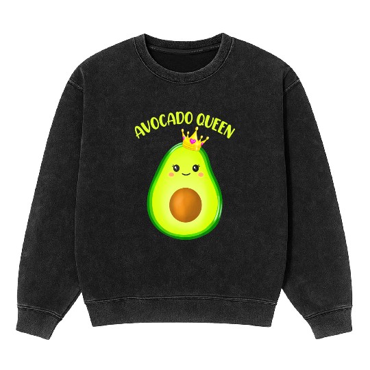 Avocado Vegan Queen Tiara Crown Wos Mineral Wash Sweatshirts