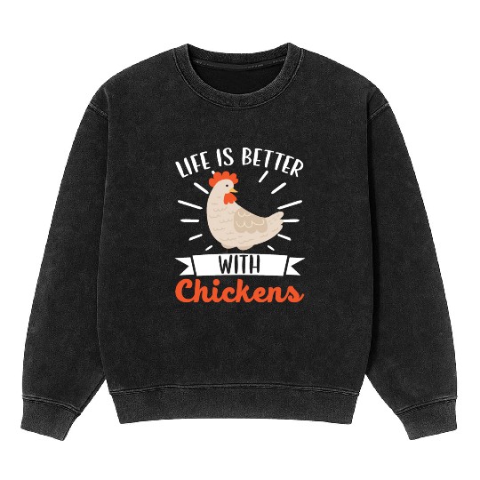 Chicken Farmer Chicken Whisperer Farm Animal Mineral Wash Sweatshirts