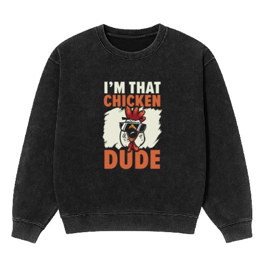 Chicken Farmer Chicken Whisperer Farm Animal Mineral Wash Sweatshirts