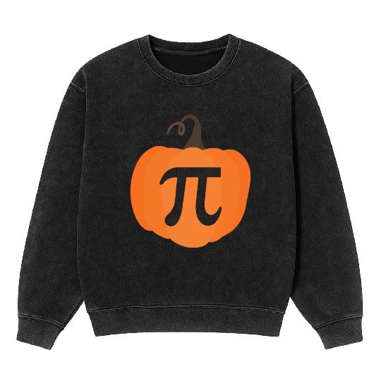 Funny Pi Pumpkin Halloween Thanksgiving And Pi Day Mineral Wash Sweatshirts