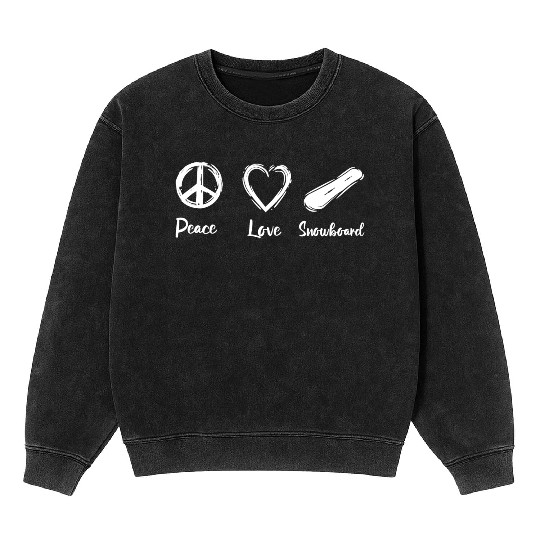 Snowboarding Love Mineral Wash Sweatshirts