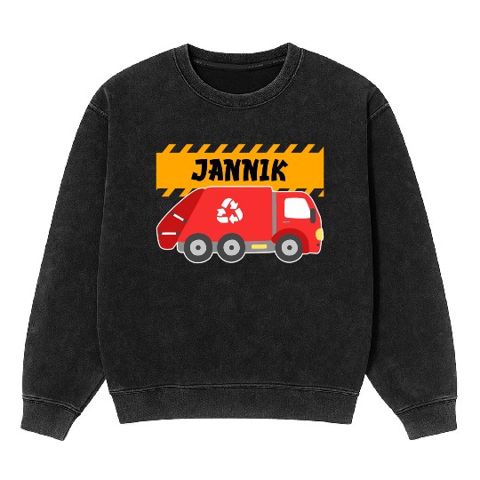 Jannik Trash Truck For Collector Ecologist Mineral Wash Sweatshirts