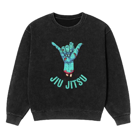 Brazilian Jiu-Jitsu Bjj Mineral Wash Sweatshirts Hang Loose