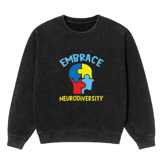 Embrace neurodiversity Mineral Wash Sweatshirts
