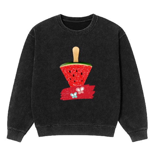 summer watermelon Mineral Wash Sweatshirts