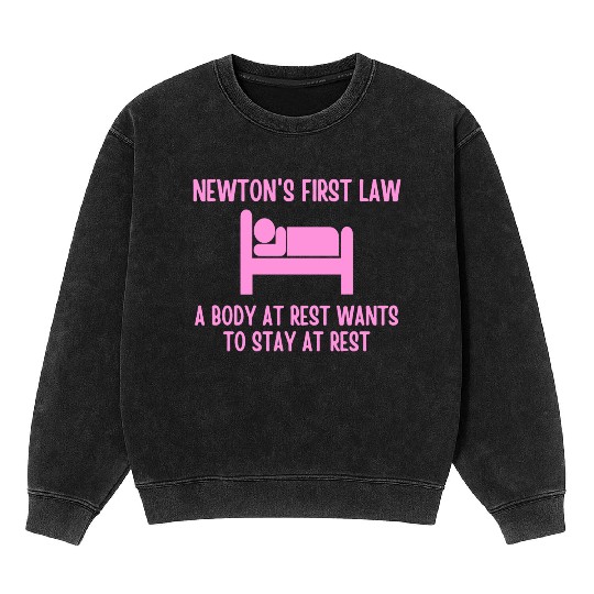 Newton's First Law Mineral Wash Sweatshirts