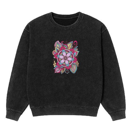 Splash blossom Mineral Wash Sweatshirts