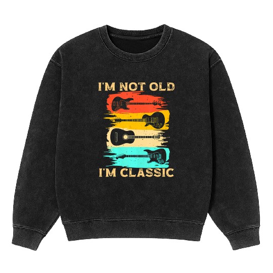 Cool Acoustic Guitar Acoustic Guitar Player Mineral Wash Sweatshirts