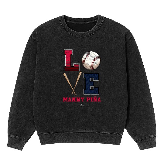 Love Ny A Ny A Atlanta Mlbpa Mineral Wash Sweatshirts