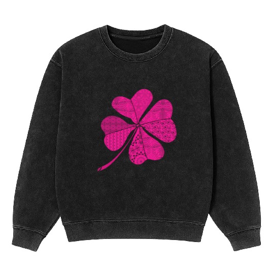 K St Patrick'S Day Four-Leaf C Mineral Wash Sweatshirts