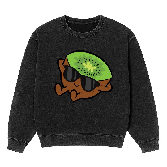 Kiwi Fruit Relang Lazy Kiwi Mineral Wash Sweatshirts