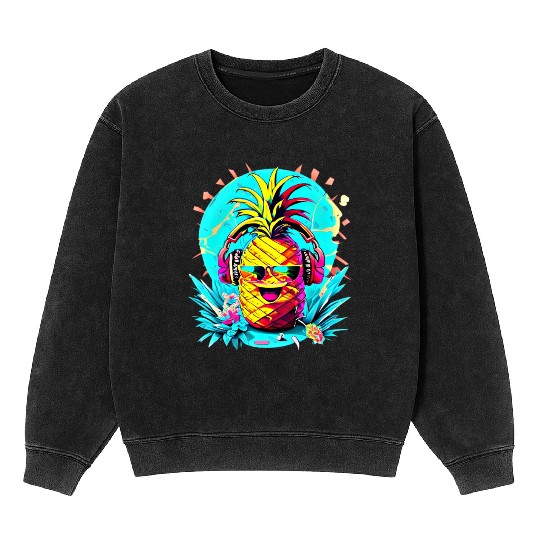 Pineapple Party Vibes Mineral Wash Sweatshirts