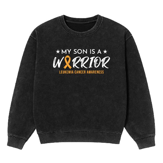 Son Warrior Leukemia Cancer Mineral Wash Sweatshirts