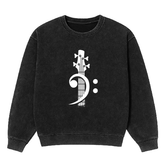 Music Lover Bass Guitar Mineral Wash Sweatshirts