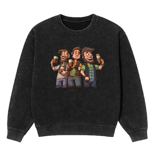 Brew Crew: Unleashing the Beer Gang's Spirit Mineral Wash Sweatshirts