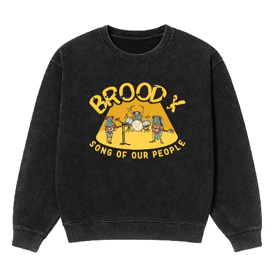 Cicada Brood X Cicada Invasion Cicada Song Tour Mineral Wash Sweatshirts