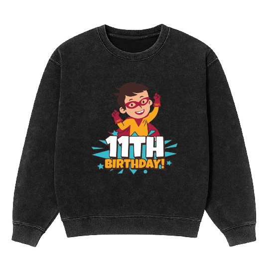 11th birthday Mineral Wash Sweatshirts