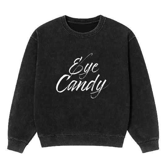 eye candy white Mineral Wash Sweatshirts