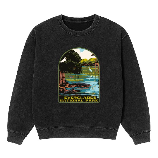 everglades national park Mineral Wash Sweatshirts
